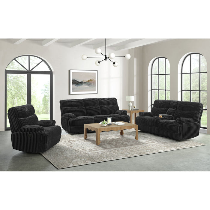Motion Sofa and loveseat Black