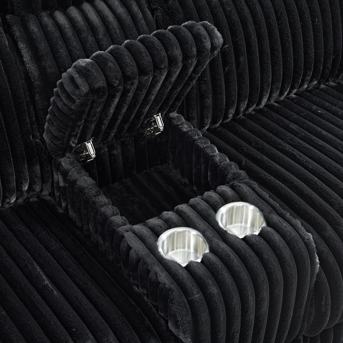 Motion Sofa and loveseat Black