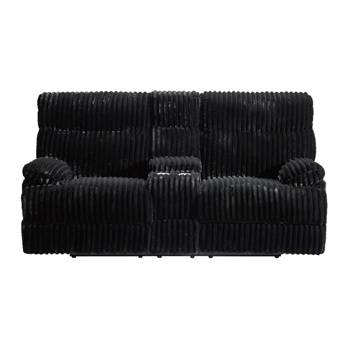 Motion Sofa and loveseat Black