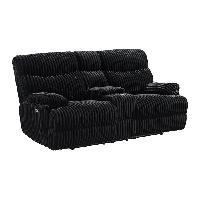 Motion Sofa and loveseat Black