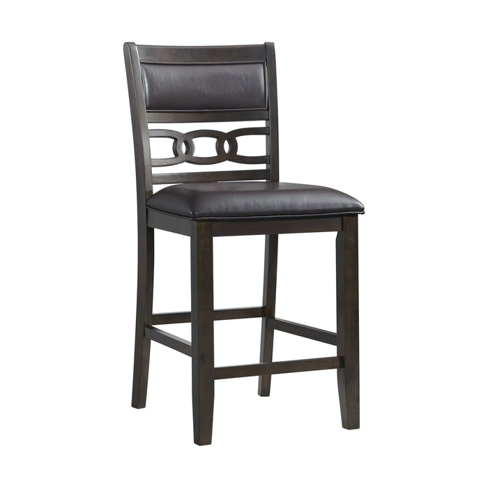Amherst Counter Side Chair W/PU Cushion Dark Finish (2 Per Pack)