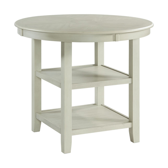 Amherst Counter Table w/Wood Leg White Finish
