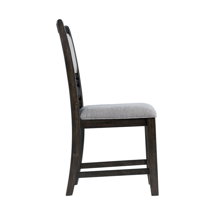 Amherst Dining Side Chair W/Fabric Cushion Dark Finish (2 Per Pack)