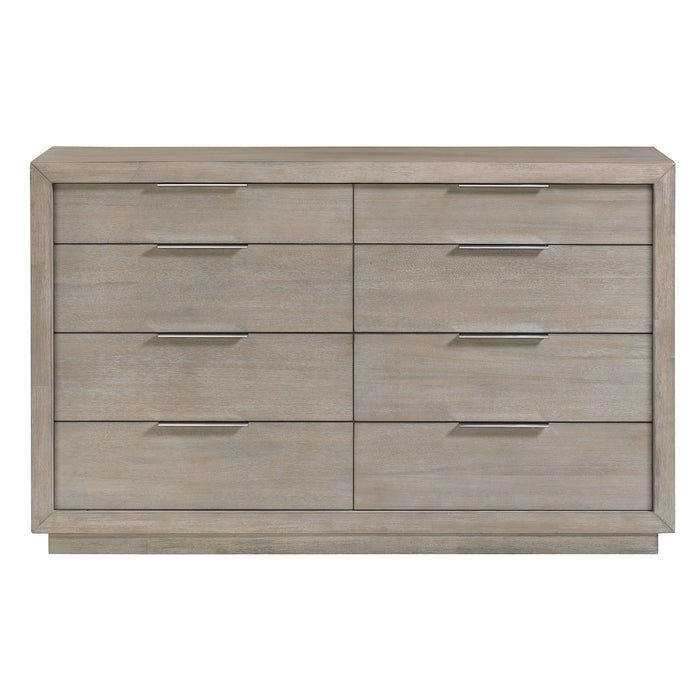 Arcadia 8-Drawer Dresser in Grey