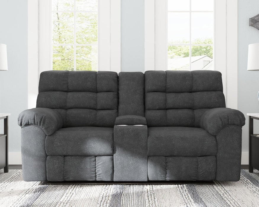 Wilhurst - Double Rec Loveseat W/console