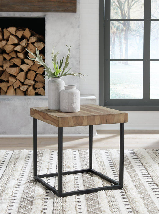 Bellwick Natural/Black End Table