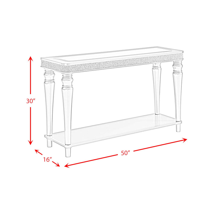 Avril Sofa Table in Silver