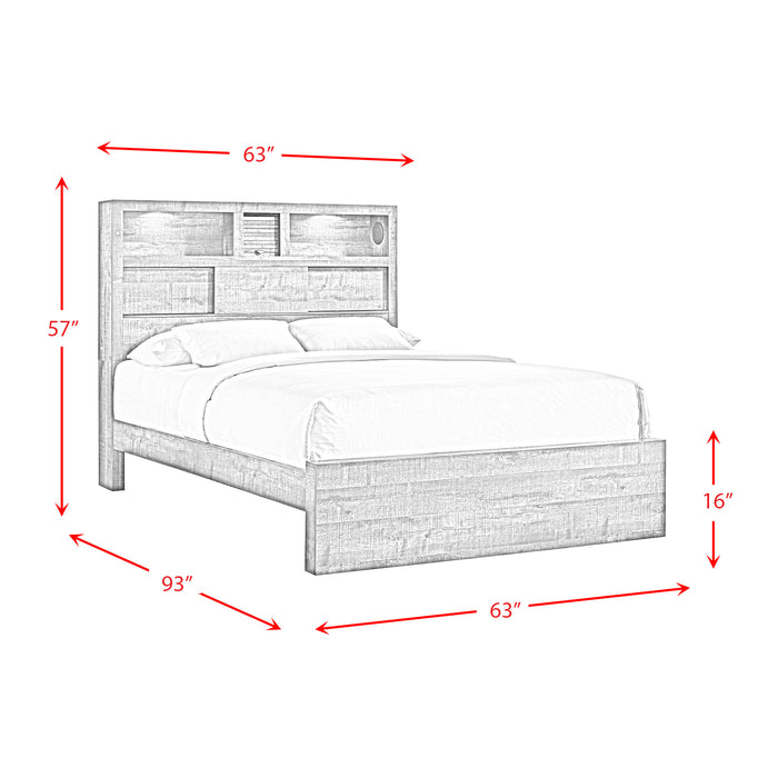 Bailey Bookcase Panel Bedroom Set with Bluetooth