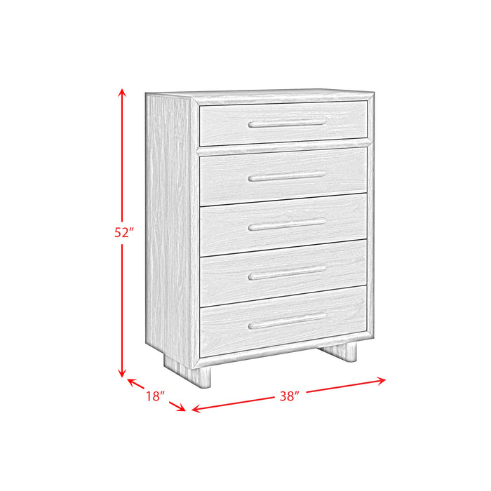 Brisbane UPH Bedroom Set with Boucle Beige and LED