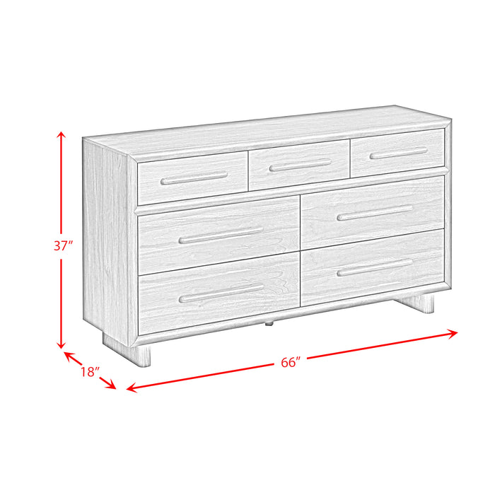 Brisbane Dresser with LED in Brown