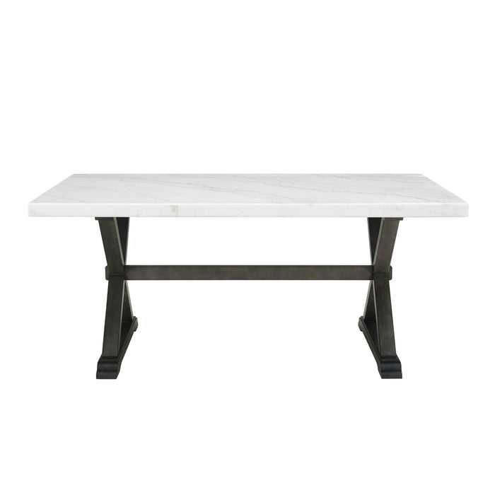 Lexi Dining Table in Espresso Base / White Marble Top