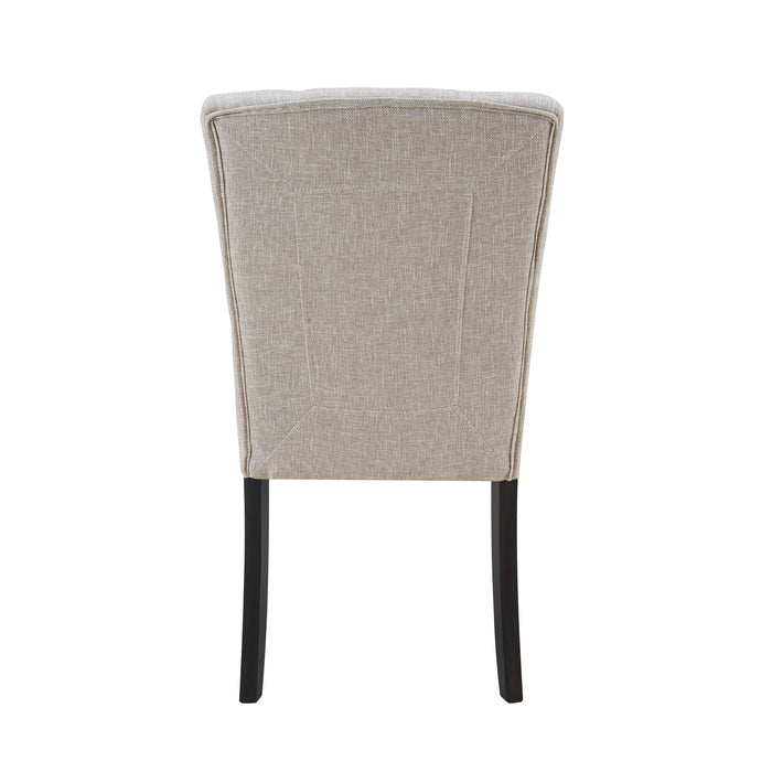 Lexi Tufted Fabric Side Chair in Beige (2 Per Pack)