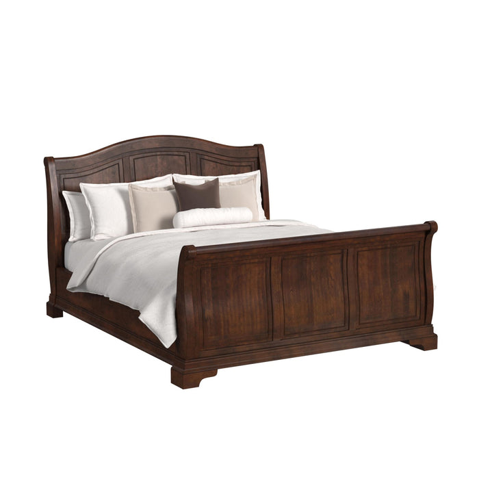 Cameron Cherry Sleigh Bed
