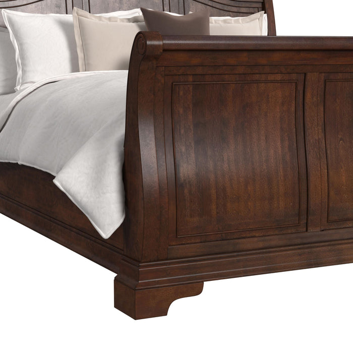 Cameron Cherry Sleigh Bed