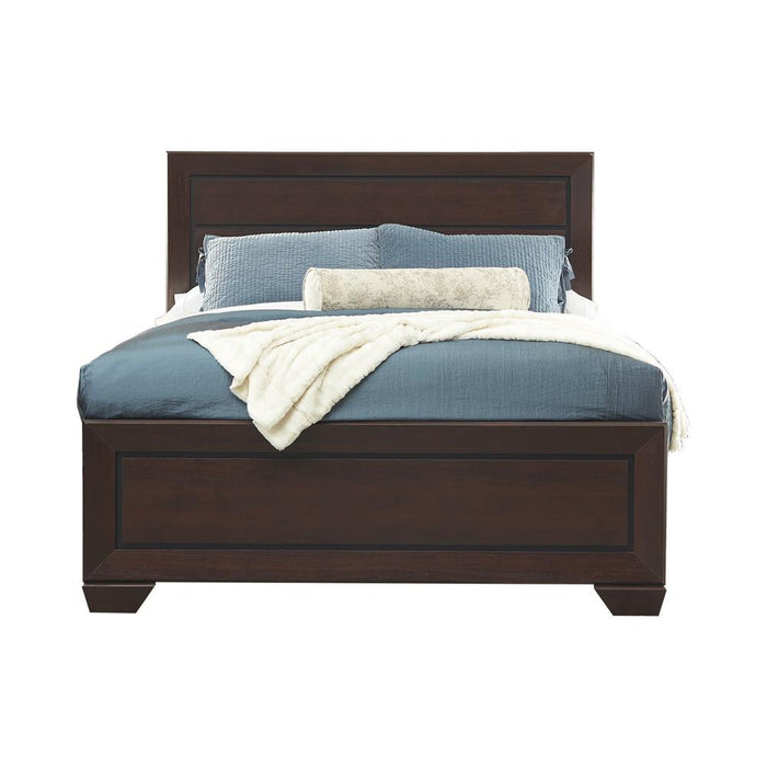 Fenbrook Transitional Dark Cocoa Eastern King Bed