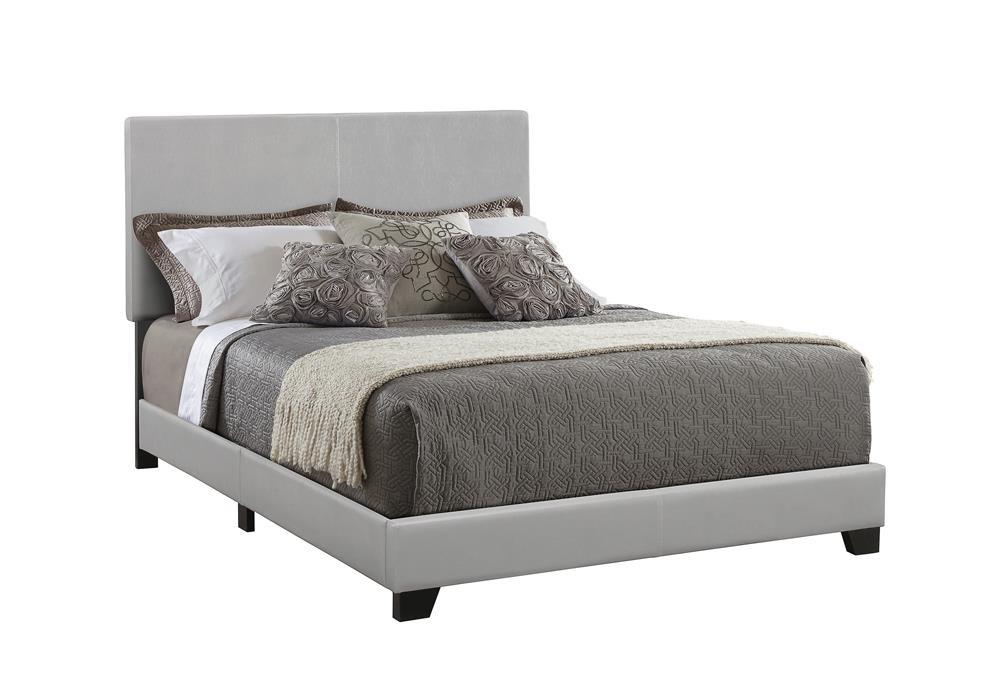 Dorian Grey Faux Leather Upholstered California King Bed