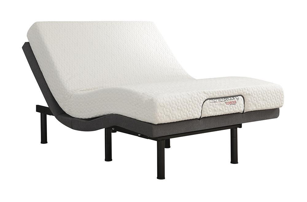 Negan Eastern King, E.King, Queen, & Twin XL Adjustable Bed Base Grey and Black