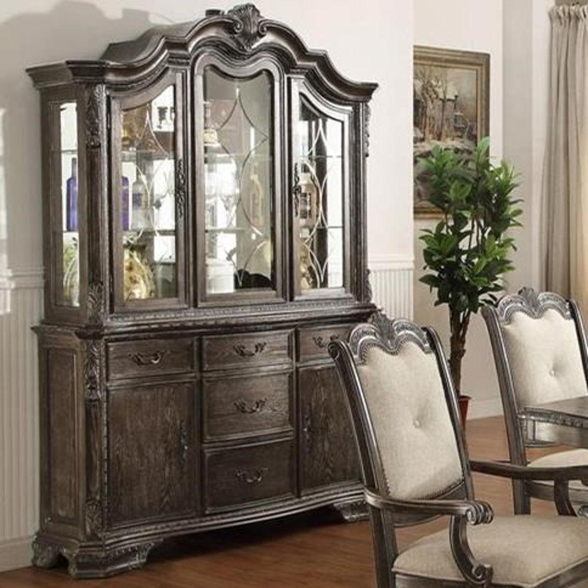 Crown Mark Kiera Buffet w/ Hutch in Grey - Main Image