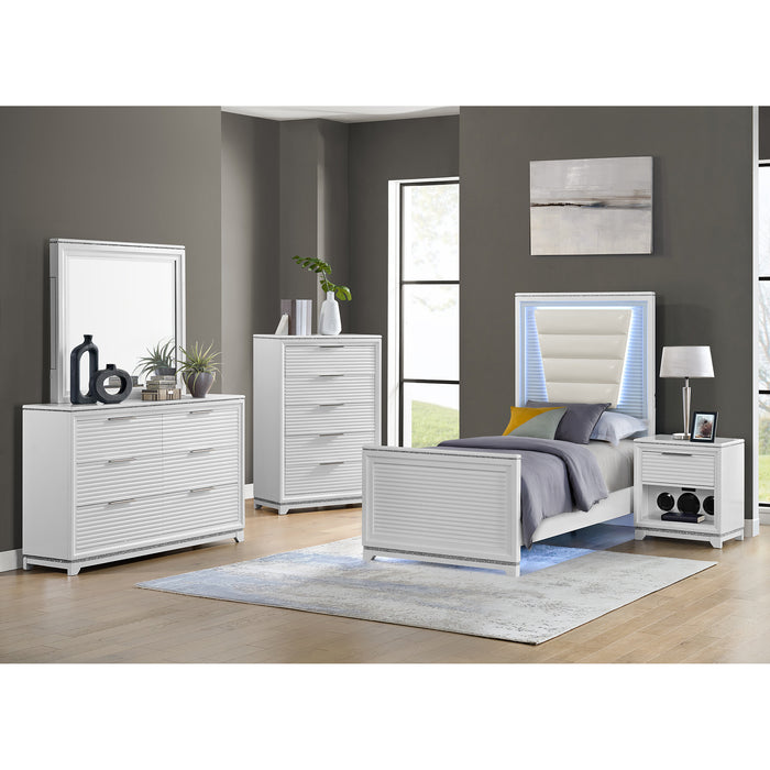 Denmark Dresser and Mirror Set in White