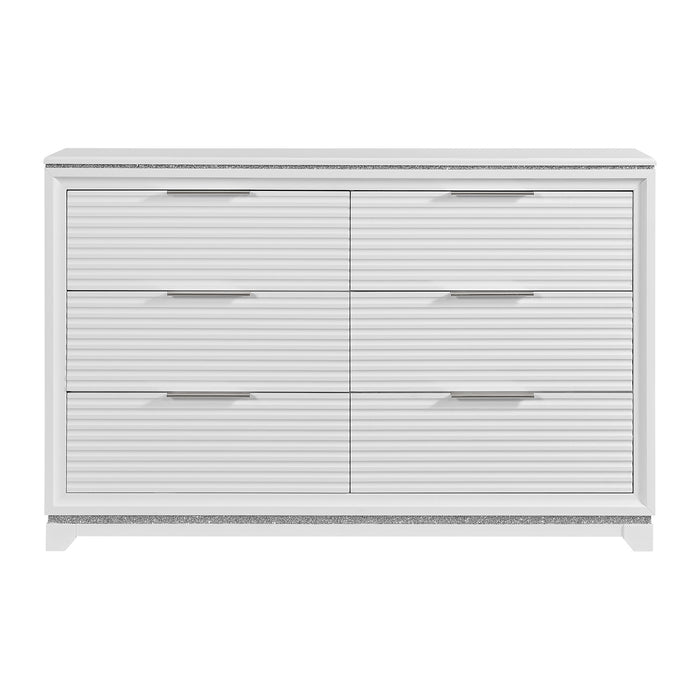 Denmark 6-Drawer Dresser in White