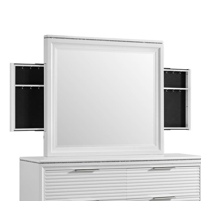 Denmark Dresser and Mirror Set in White