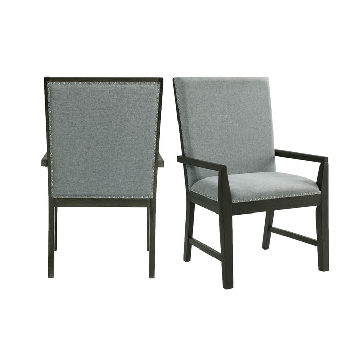 Donovan Upholstery Arm Chair Dark (2 Per Pack)