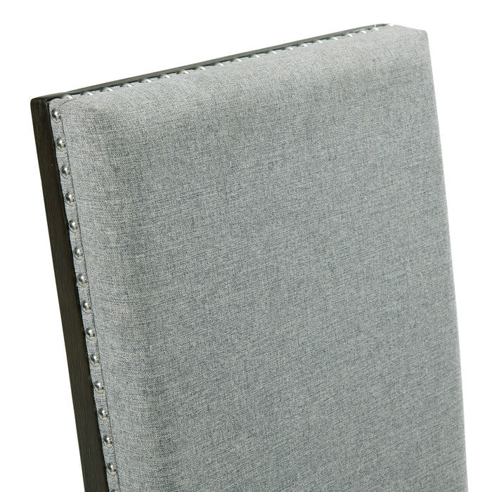 Donovan 7PC Standard Height Dining Set-Table, Four Side Chairs & Two Arm Chairs in Gray