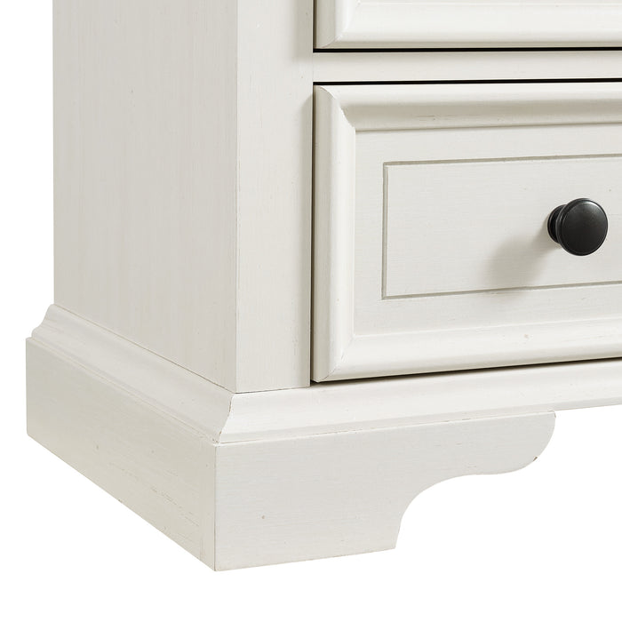 Eastwood Youth 7-Drawer Dresser in Brown and Off-White