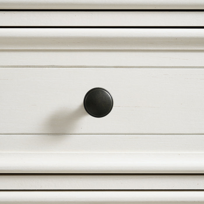 Eastwood Youth Dresser and Mirror Set in Brown and Off-White