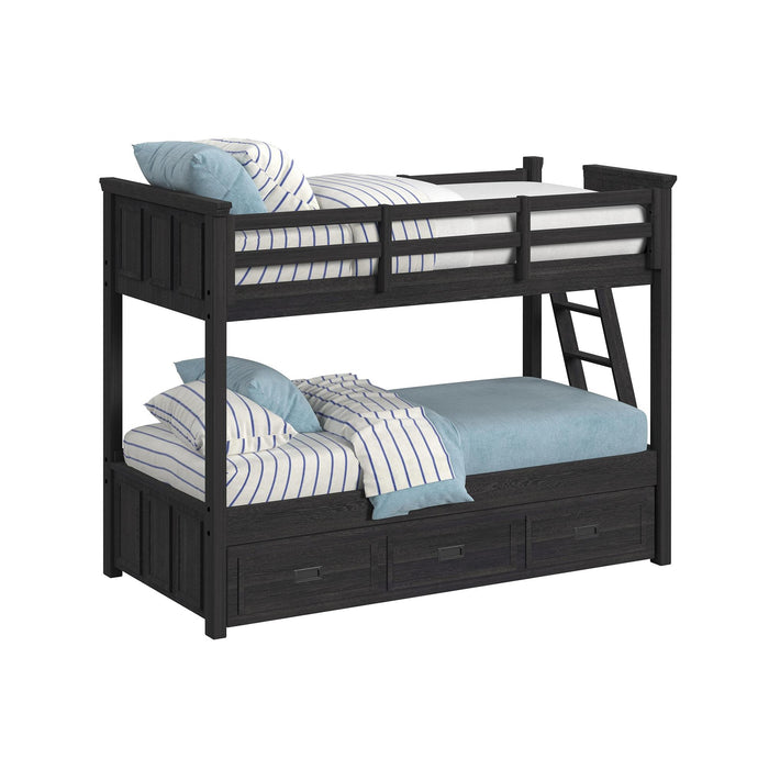Hampton Kids Over Bunk with Ladder and Trundle Bedroom Set
