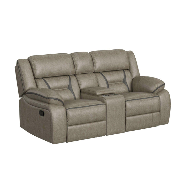 Engage Motion Loveseat with Console in Corral Grey
