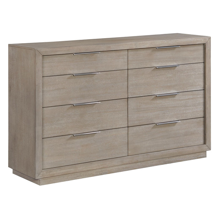 Arcadia 8-Drawer Dresser in Grey