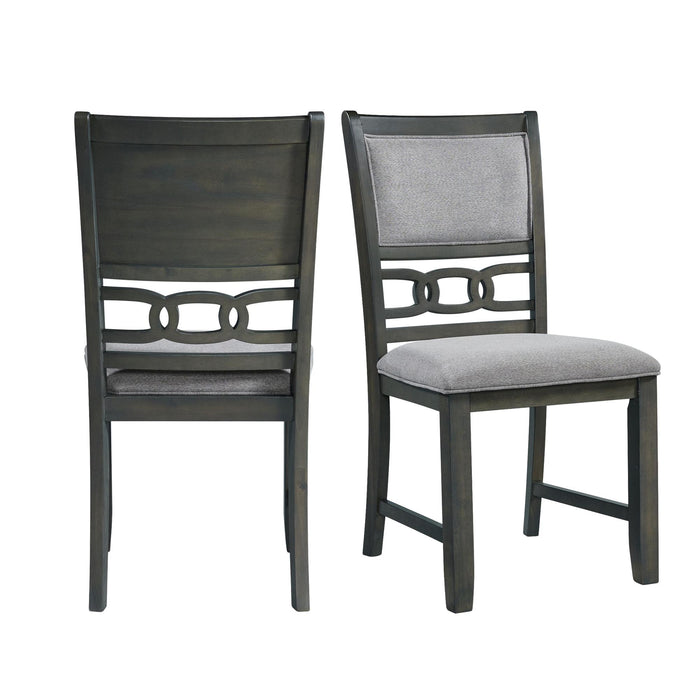 Amherst Dining Side Chair W/Fabric Cushion Side Stretcher Grey Finish (2 Per Pack)