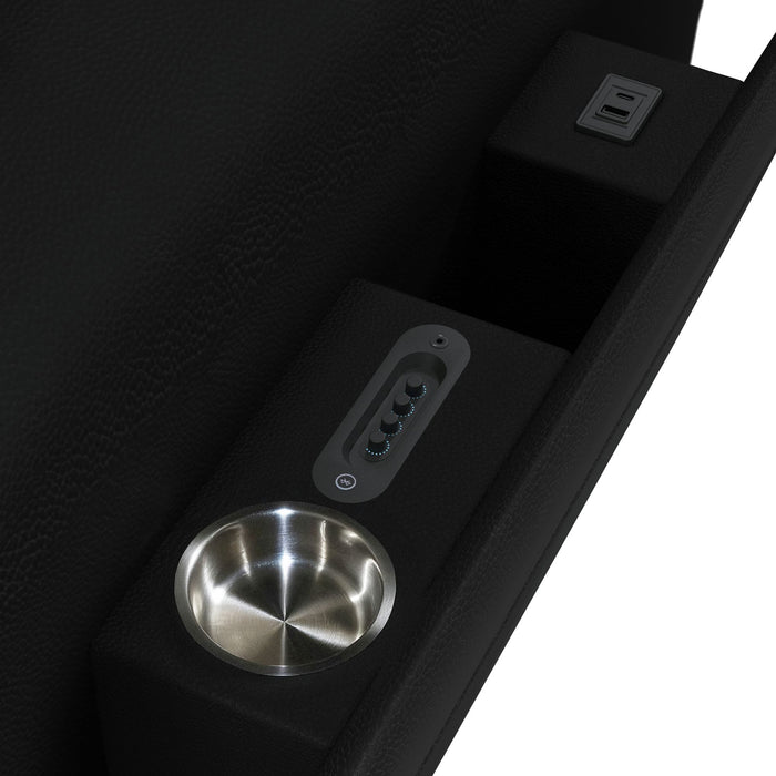 Euphora P3 Power Glider Recliner W/Heat & Massage, Music, Ipad holder W/wireless charger and USBC in Aline Black