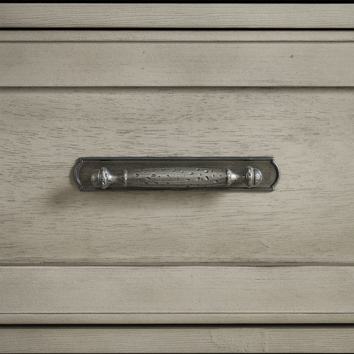 Farmington Dresser and Mirror Set in Medium Brown and Washed Stone