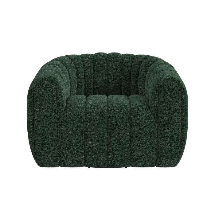 Flamingo Swivel Chair in Ching Hunter Green