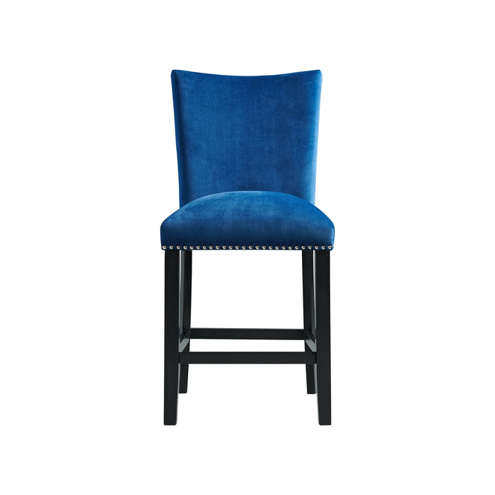 Francesca Counter Dining Blue Counter Velvet Side Chair (2 Per Pack)