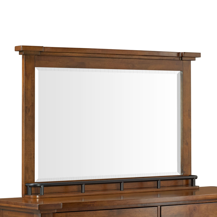 Gage Dresser & Mirror Set in Chestnut