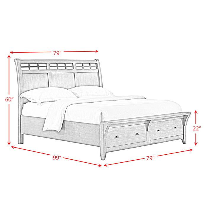 Gage Sleigh Storage Bedroom Set