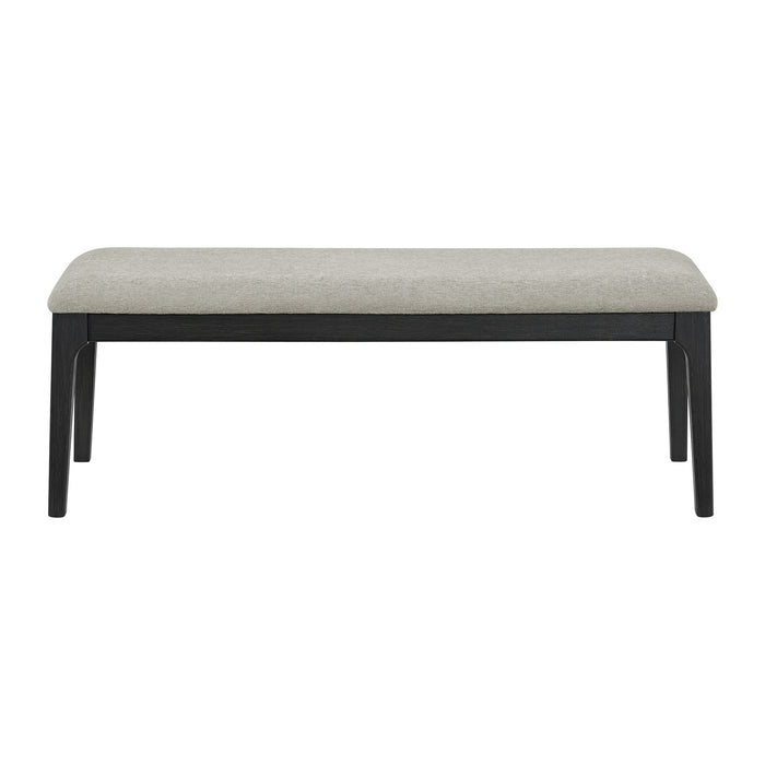 Garcia 6PC Dining Set with Table, 4 Chairs, and Bench in Black