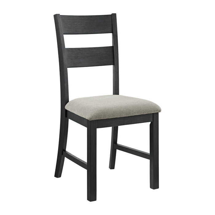 Garcia 6PC Dining Set with Table, 4 Chairs, and Bench in Black