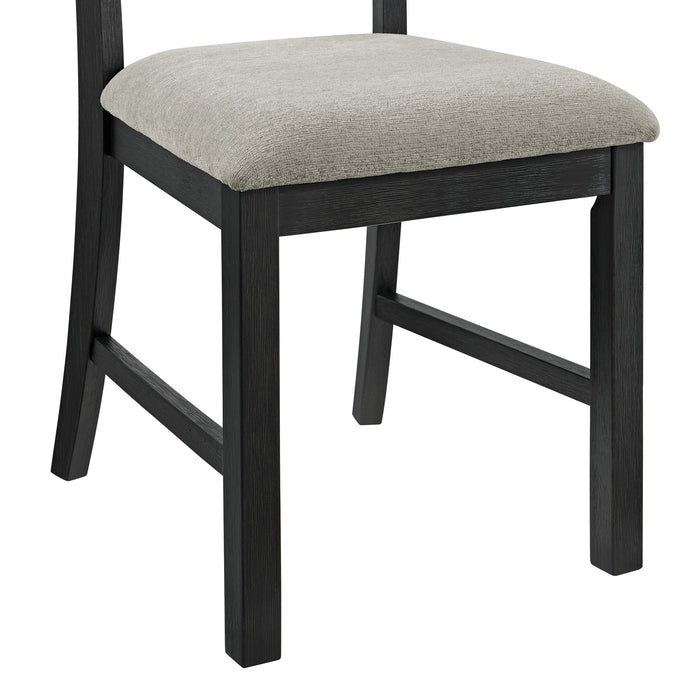 Garcia 6PC Dining Set with Table, 4 Chairs, and Bench in Black