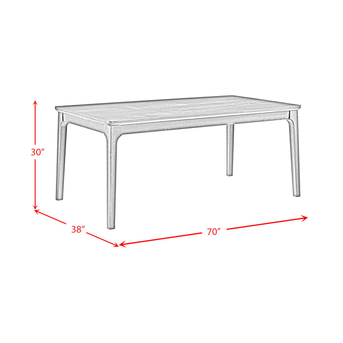 Garcia 6PC Dining Set with Table, 4 Chairs, and Bench in Black