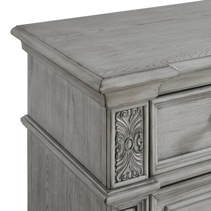 Glenmore 8-Drawer Dresser in Aged Grey