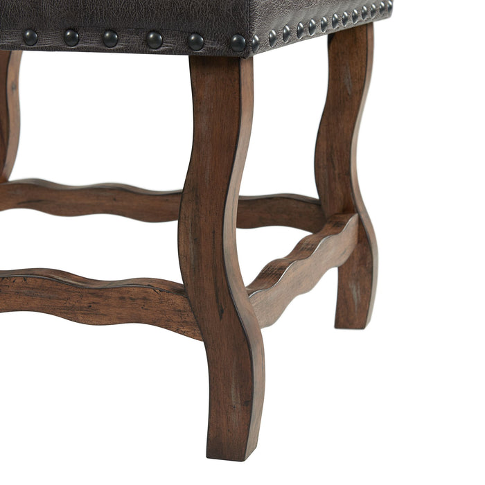 Gramercy 6PC Dining Set-Table, Four Tufted Tall Back Chairs and Settee