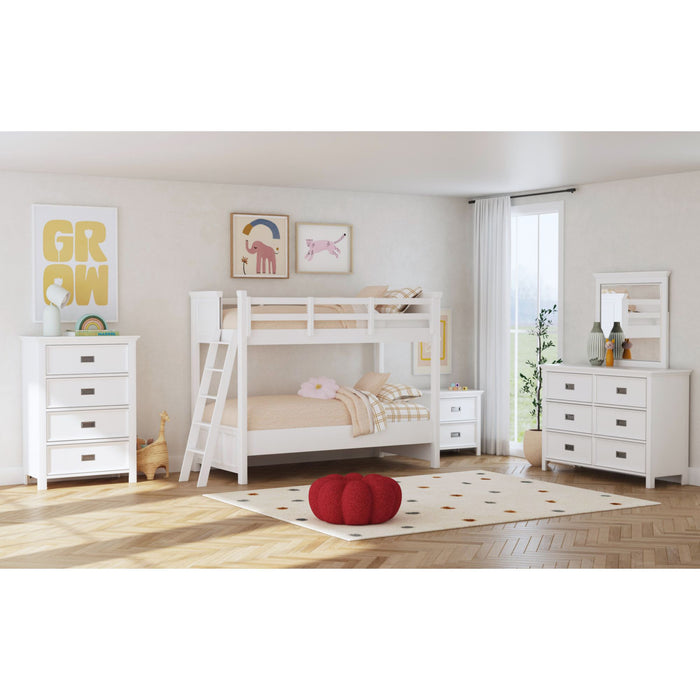 Hampton Kids Over Bunk with Ladder Bedroom Set