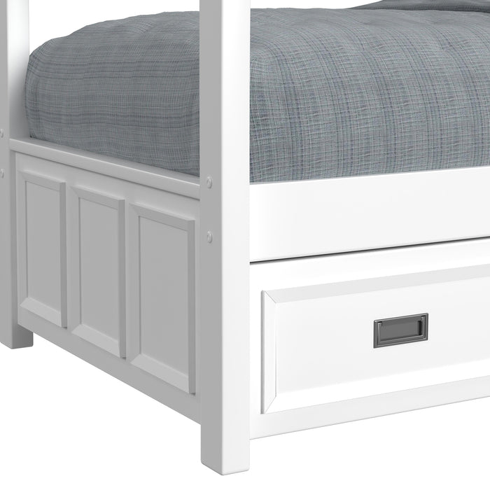 Hampton Kids Over Bunk with Staircase and Trundle Bedroom Set