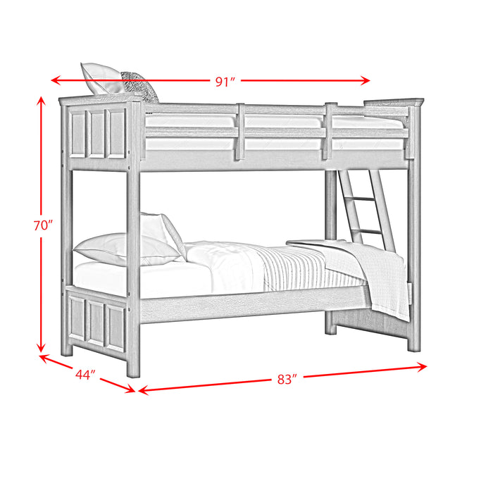 Hampton Kids Over Bunk with Ladder Bedroom Set