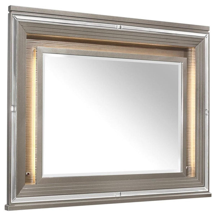 Homelegance Tamsin Mirror in Silver Grey Metallic 1616-6