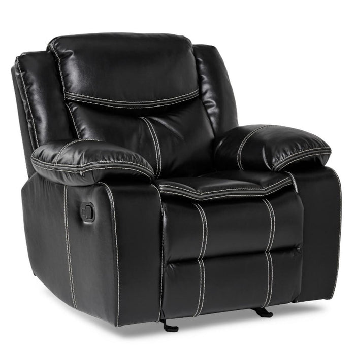 Homelegance Furniture Bastrop Glider Reclining Chair in Black 8230BLK-1